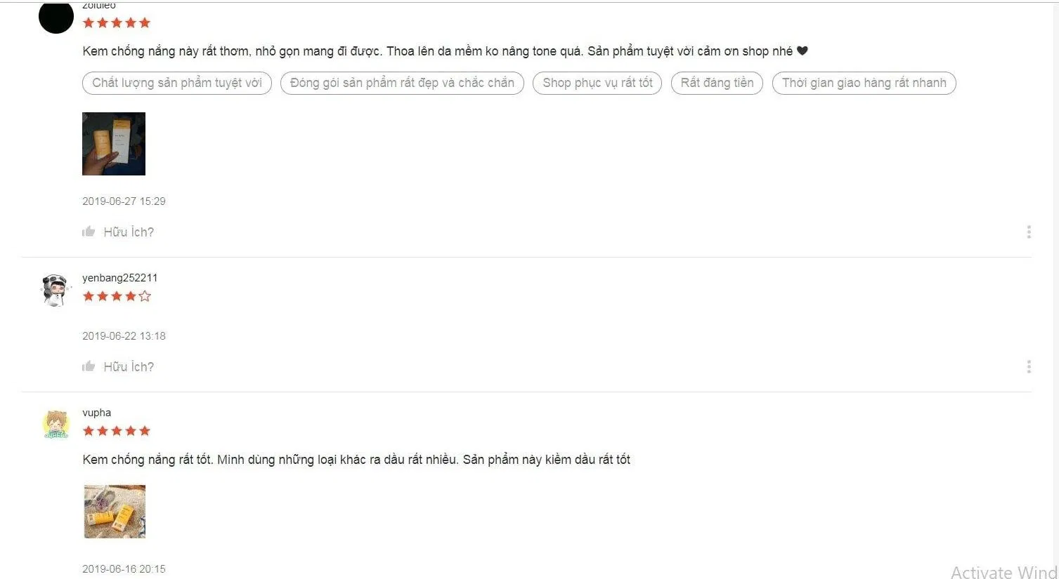 Đánh giá của khách hàng trên Shopee. (nguồn: BlogAnChoi)