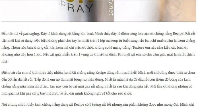 Đánh giá trên các blog làm đẹp. (nguồn: BlogAnChoi)