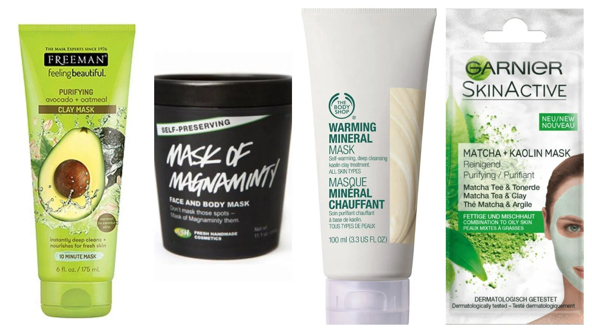 Một số loại mặt nạ có nguồn gốc từ đất sét trắng (Ảnh: Internet)