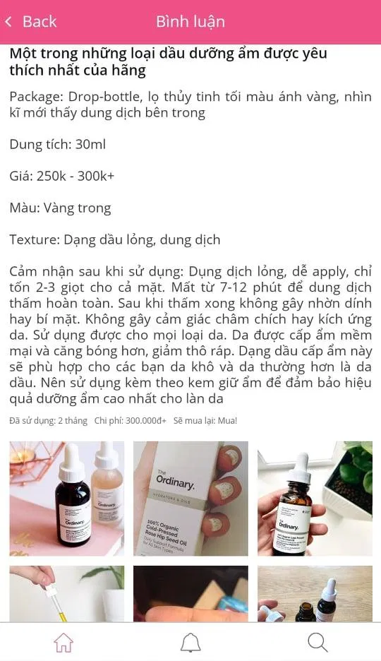 The Ordinary Rosehip Seed Oil đã nhận được những review rất tốt (Nguồn: BlogAnChoi) The Ordinary Rosehip Seed Oil đã nhận được những review rất tốt (Nguồn: BlogAnChoi)