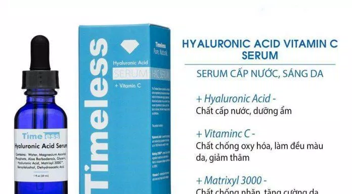 Thành phần an toàn và hiệu quả của Serum Timeless Hyaluronic Acid Vitamin C (Nguồn: Internet)