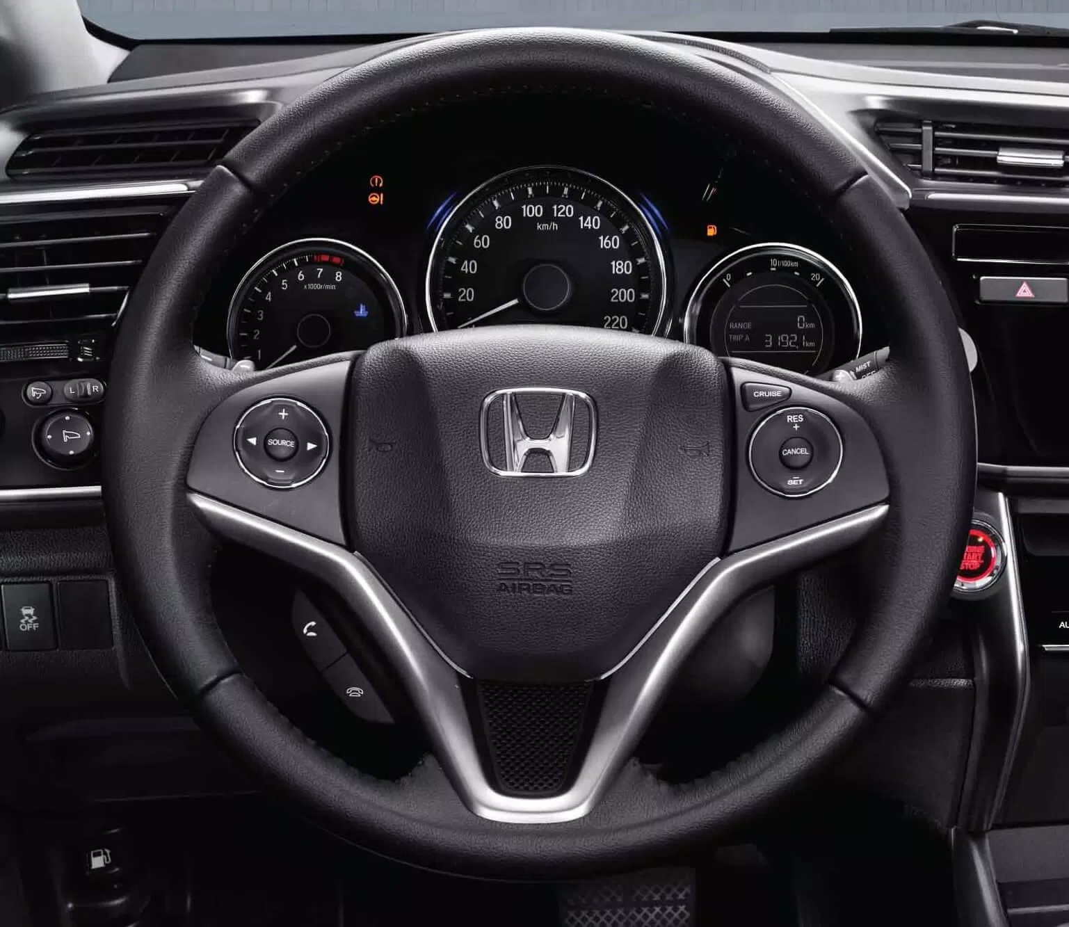 Tay lái Honda City 2019 được trang bị nhiều tiện ích hấp dẫn (Ảnh : Honda Vietnam)