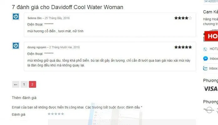 Đánh giá của khách hàng sử dụng sản phẩm trên trang Orchard (nguồn ảnh: BlogAnChoi).