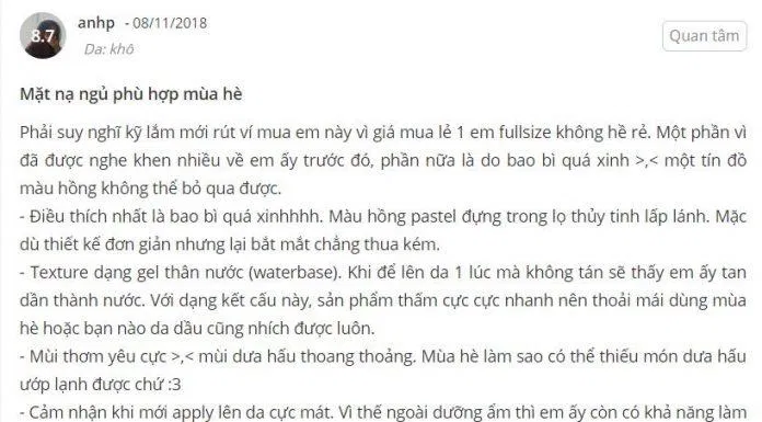 Mặt nạ ngủ dạng thạch Watermelon Glow Sleeping Mask Watermelon Glow Sleeping Mask