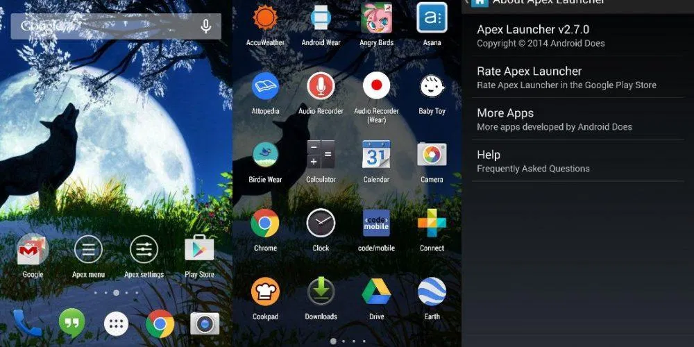 apex launcher Apex Launcher với hàng ngàn theme cùng hiệu ứng khác nhau. Ảnh: internet
