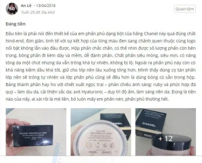 Đánh giá của khách hàng sử dụng sản phẩm trên trang Sheis (nguồn ảnh: BlogAnChoi).