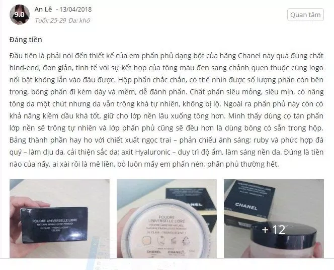 Đánh giá của khách hàng sử dụng sản phẩm trên trang Sheis (nguồn ảnh: BlogAnChoi).