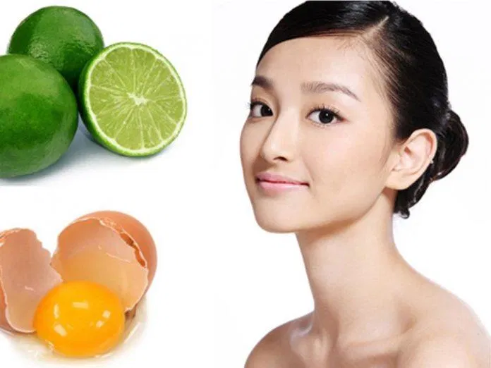 trị mụn gạo bằng chanh và lòng trắng trứng Chanh và lòng trắng trứng không những giúp làm trắng da mà còn hỗ trợ điều trị mụn thịt. (nguồn: Internet)