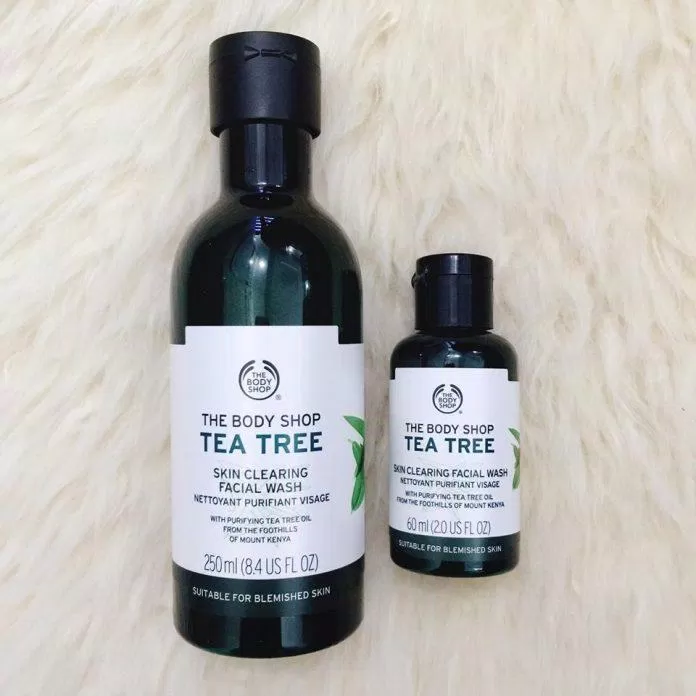 Sữa rửa mặt trị mụn dòng Tea Tree nhà The Body Shop với 2 lựa chọn về dung tích. Nguồn: Internet