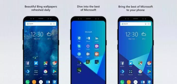 Microsoft launcher Microsoft launcher với nhiều tùy chỉnh chuyên sâu cho người dùng. Ảnh: internet