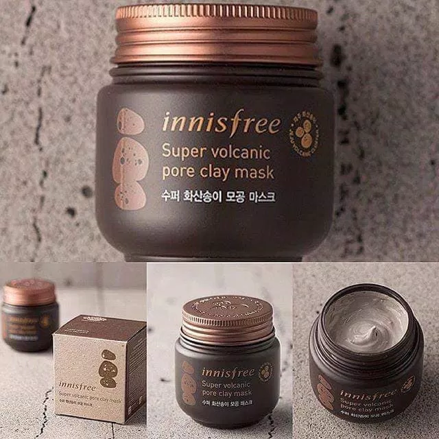 Innisfree Super Volcanic Pore Clay Mask có thành phần chính từ đất sét và tro bị núi lửa ở đảo Jeju-Hàn Quốc