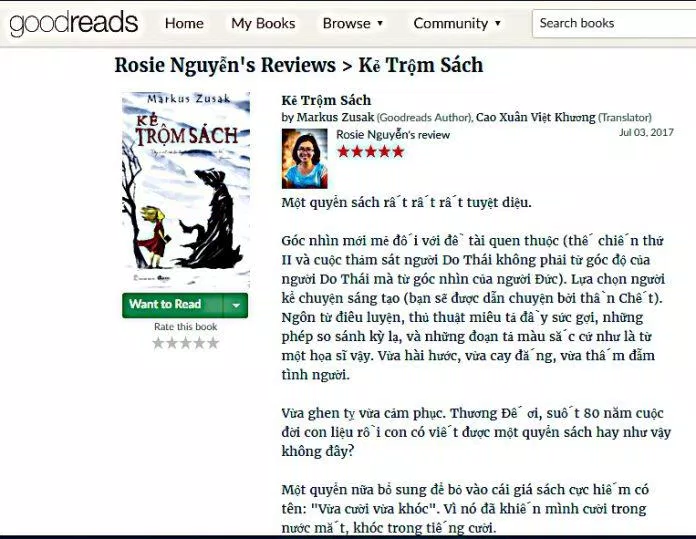 Nhận xét của độc giả trên Goodreads - Nguồn: Bloganchoi