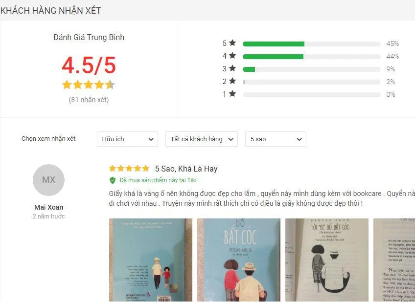 Đánh giá về cuốn sách Tôi "Bị" Bố Bắt Cóc đánh giá