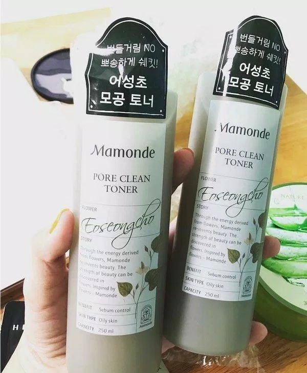 review nước hoa hồng diếp cá Mamonde Pore Clean Toner