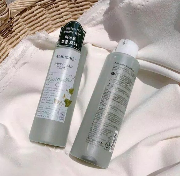 review nước hoa hồng diếp cá Mamonde Pore Clean Toner