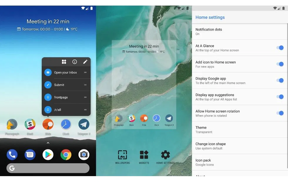 Rootless Launcher Rootless Launcher mang trên mình giao diện mượt mà và nhẹ cho điện thoại cấu hình yếu. Ảnh: internet