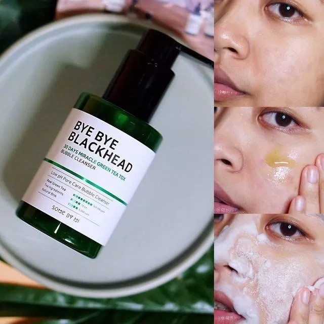 Sữa rửa mặt Some By Mi Bye Bye Blackhead 30 Days Miracle Green Tea Tox Bubble Cleanser