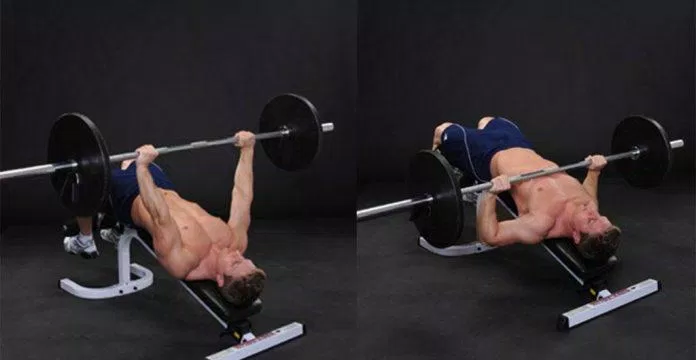 tập ngực dưới decline bench press