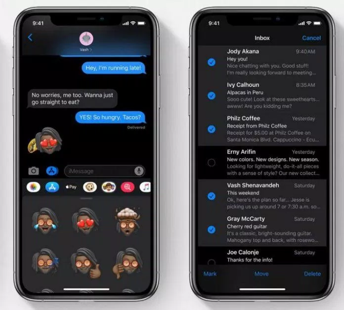 dark mode Tính năng Dark Mode xuất hiện trên iPhone. Ảnh: internet