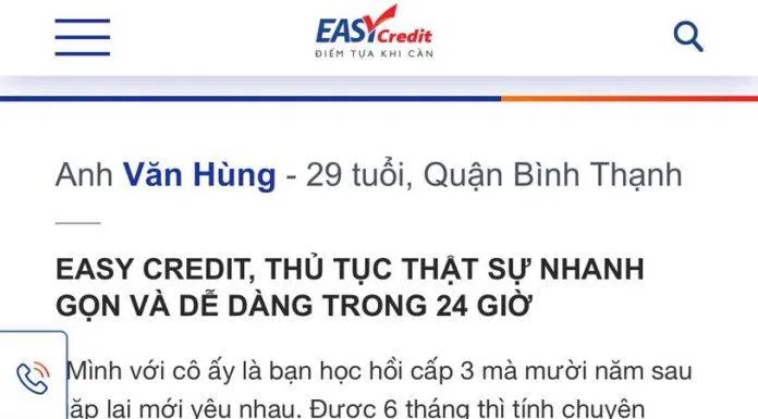 Dịch vụ vay tiền nhanh