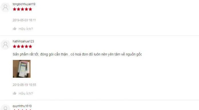Đánh giá của khách hàng sử dụng sản phẩm trên trang Shopee (nguồn ảnh: BlogAnChoi).