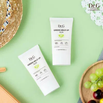 Kem chống nắng Dr.G Green ‘Mild Up Sun SPF50+/PA++++’ có khả năng chống ánh sáng xanh và chứa thành phần chống lão hóa. (Nguồn ảnh: Internet).