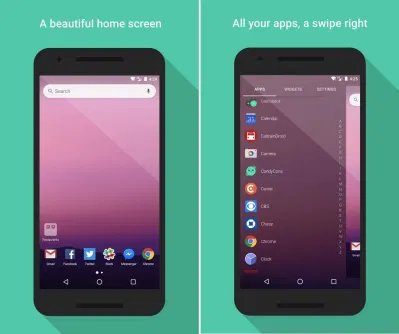 Evie launcher Giao diện cực kì đơn giản và đẹp của Evie launcher. Ảnh: internet