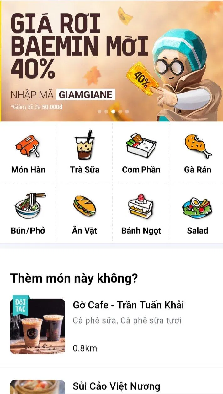 Giao diện của Baemin
