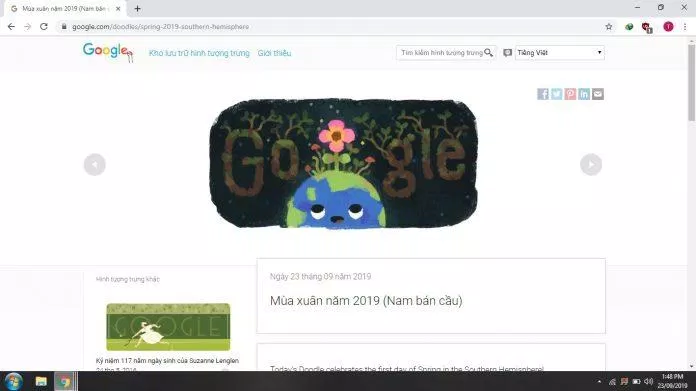 Mùa xuân Nam Bán Cầu được Google vinh danh