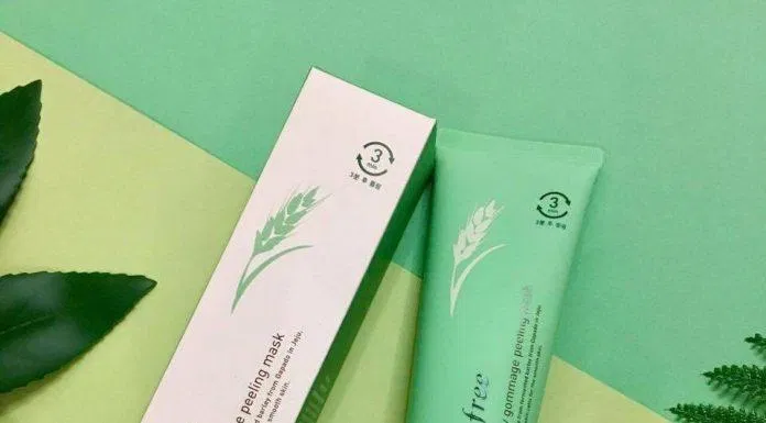 Bao bì cũ của mặt nạ Innisfree Green Barley Gommage Peeling Mask