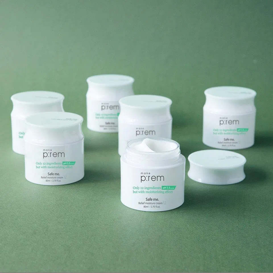 làm đẹp Make P:rem Safe me. Relief Moisture Cream dưỡng ẩm da mềm mịn. (nguồn: Internet)