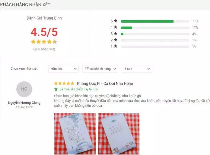 Đánh giá về cuốn sách Thất Tịch Không Mưa đánh giá