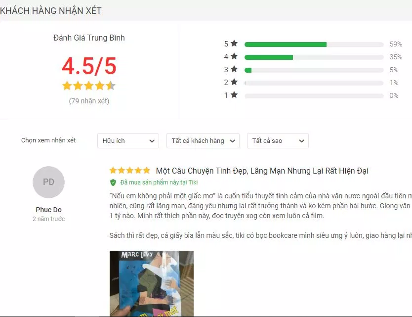 Đánh giá về cuốn sách Nếu Em Không Phải Một Giấc Mơ đánh giá