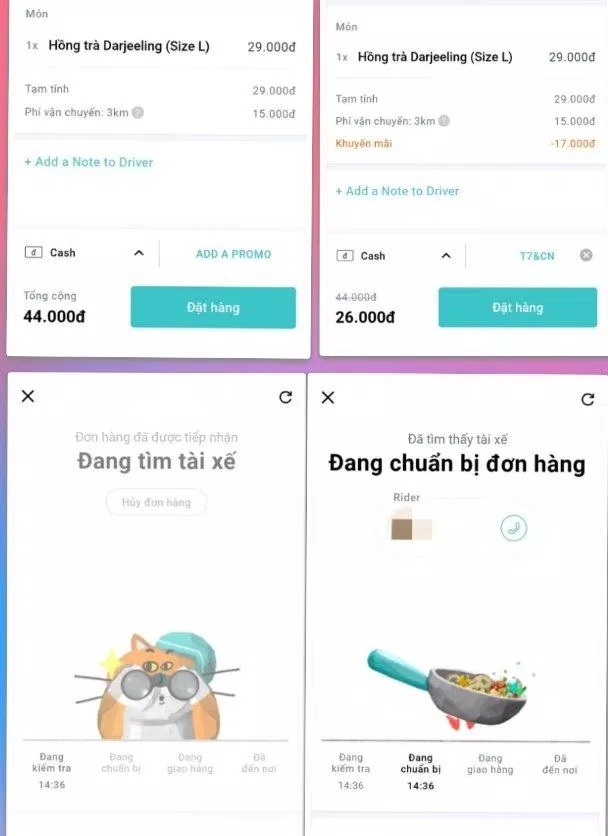 Quá trình đặt hàng