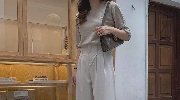 quần culottes dáng trơn đơn sắc