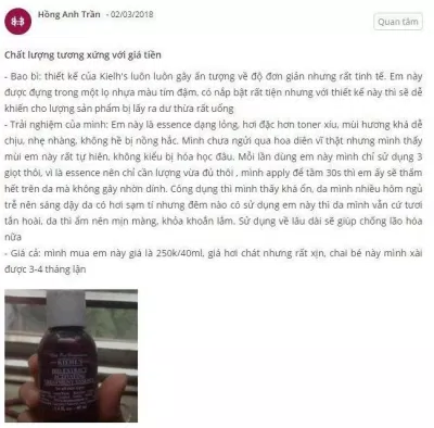 làm đẹp Đánh giá của khách hàng trên trang Sheis. (nguồn: BlogAnChoi)