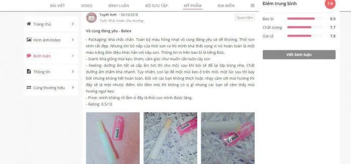 Thiết kế đáng yêu của son dưỡng Balea Lippenpflege làm ngọt tim cả những cô nàng khó tính nhất nè. ( Ảnh: BlogAnChoi )