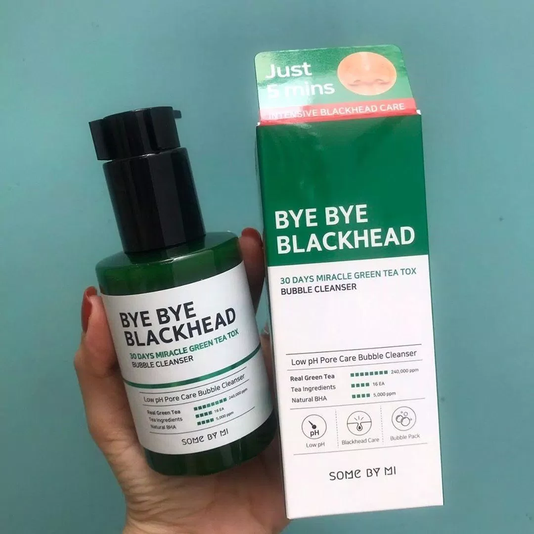 Sữa rửa mặt sủi bọt Some By Mi Bye Bye Blackhead 30 Days Miracle Green Tea Tox Bubble Cleanser