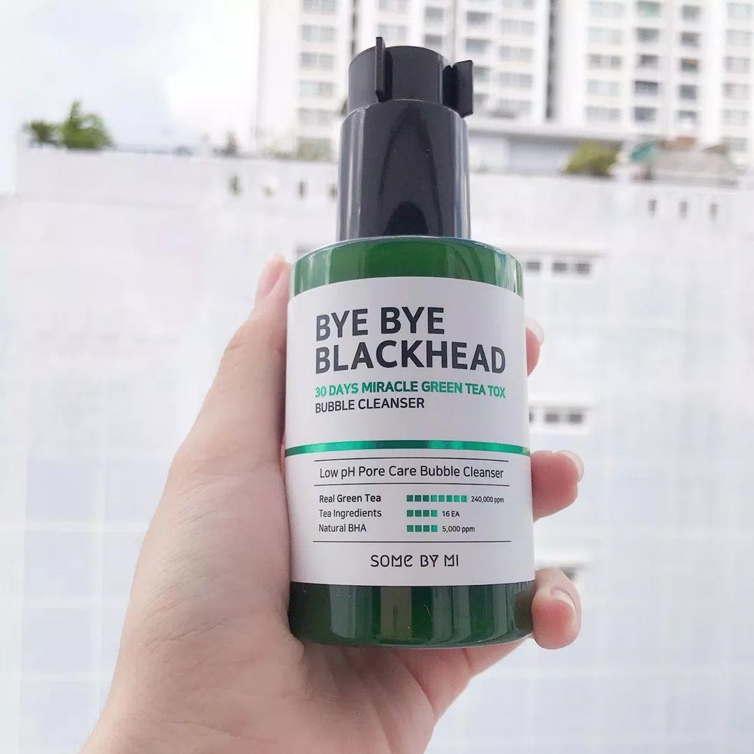 Sữa rửa mặt sủi bọt Some By Mi Bye Bye Blackhead 30 Days Miracle Green Tea Tox Bubble Cleanser