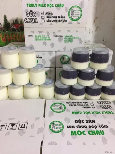 Sữa chua nếp cẩm tại Mộc Châu (Nguồn: Internet) Sữa chua nếp cẩm tại Mộc Châu (Nguồn: Internet)