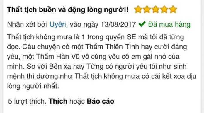thất tịch không mưa