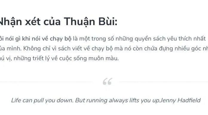 Tôi nói gì khi nói về chạy bộ