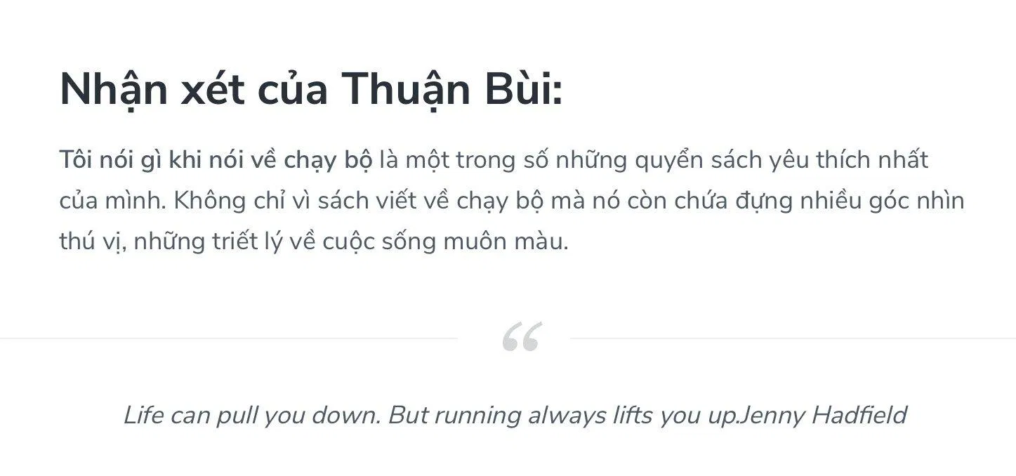 Tôi nói gì khi nói về chạy bộ