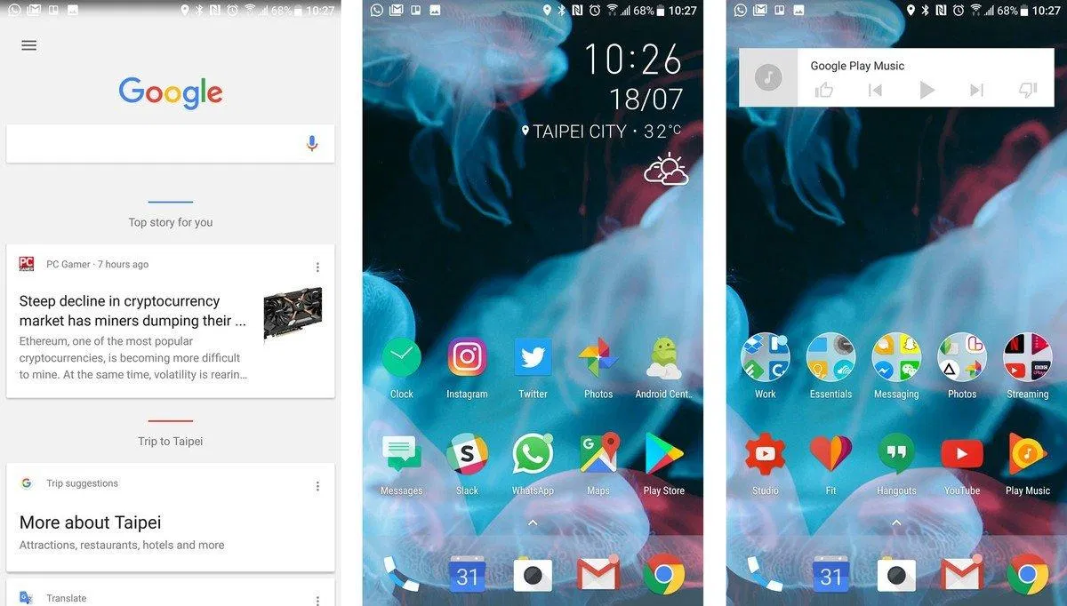 Lawnchair Launcher Lawnchair Launcher mang trên mình giao diện gốc của Android. Ảnh: internet