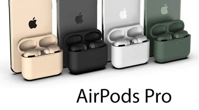 tai nghe Tai nghe Airpods Pro với khả năng sạc không dây đi kèm nhiều màu sắc khác nhau. Ảnh: internet