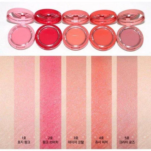 Bảng màu của Aritaum Sugarball Cushion Cheek Color. (nguồn: Internet)