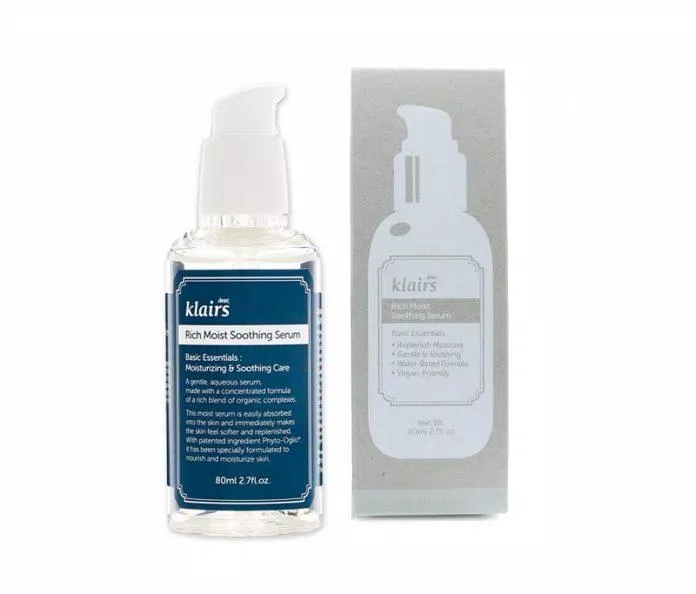 Bao bì của serum dưỡng âme Klairs Rich Moist Soothing Serum. (nguồn: Internet)