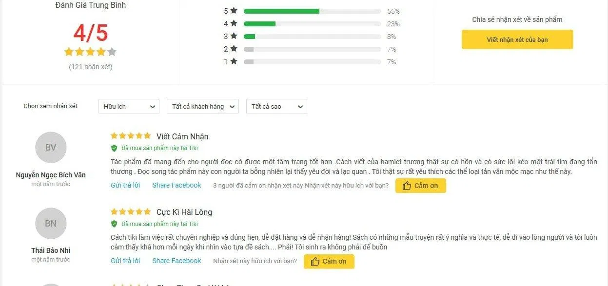 Đánh giá của độc giả bề cuốn sách Mình Sinh Ra Đâu Phải Để Buồn trên Tiki Đánh giá của độc giả bề cuốn sách Mình Sinh Ra Đâu Phải Để Buồn trên Tiki