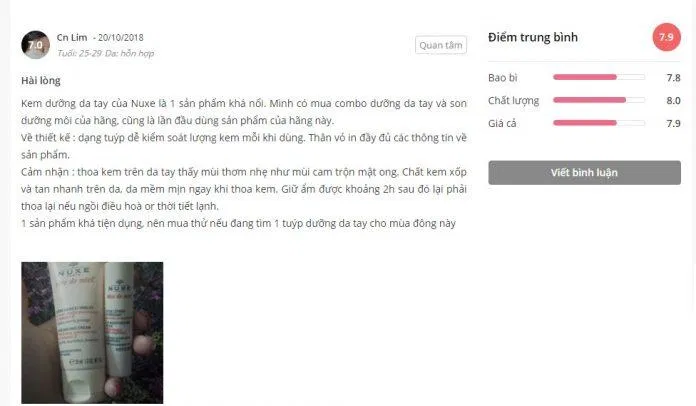 kem dưỡng da tay tốt