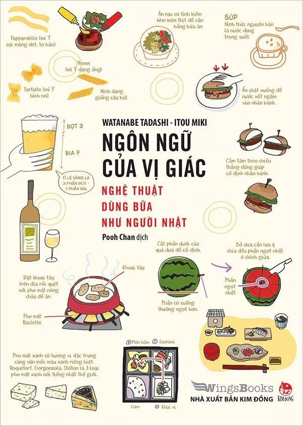 Bìa trước cuốn sách Ngôn Ngữ Của Vị Giác - Nghệ Thuật Dùng Bữa Như Người Nhật sách hay
